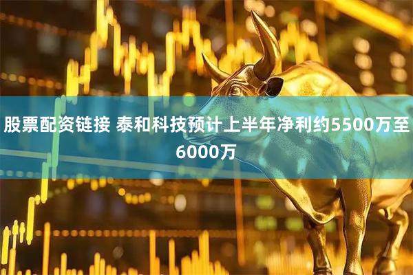 股票配资链接 泰和科技预计上半年净利约5500万至6000万